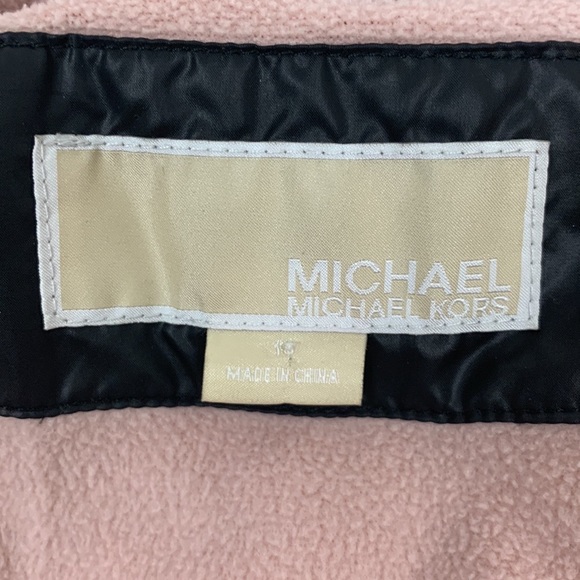 Michael Kors Girls Hooded puffer Jacket. Size 10. Black pink. MK Logo - Picture 11 of 16